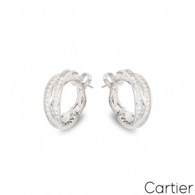 Cartier White Gold Diamond Trinity Earrings Cartier White Gold Diamond Trinity Earrings